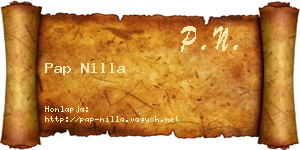 Pap Nilla névjegykártya