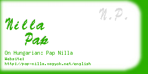 nilla pap business card